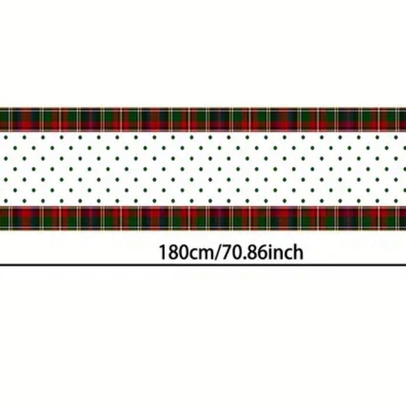 13x72 Table Runner Disney  Minnie Mouse Christmas Buffalo Plaid Fabric Mantel - Picture 2 of 6